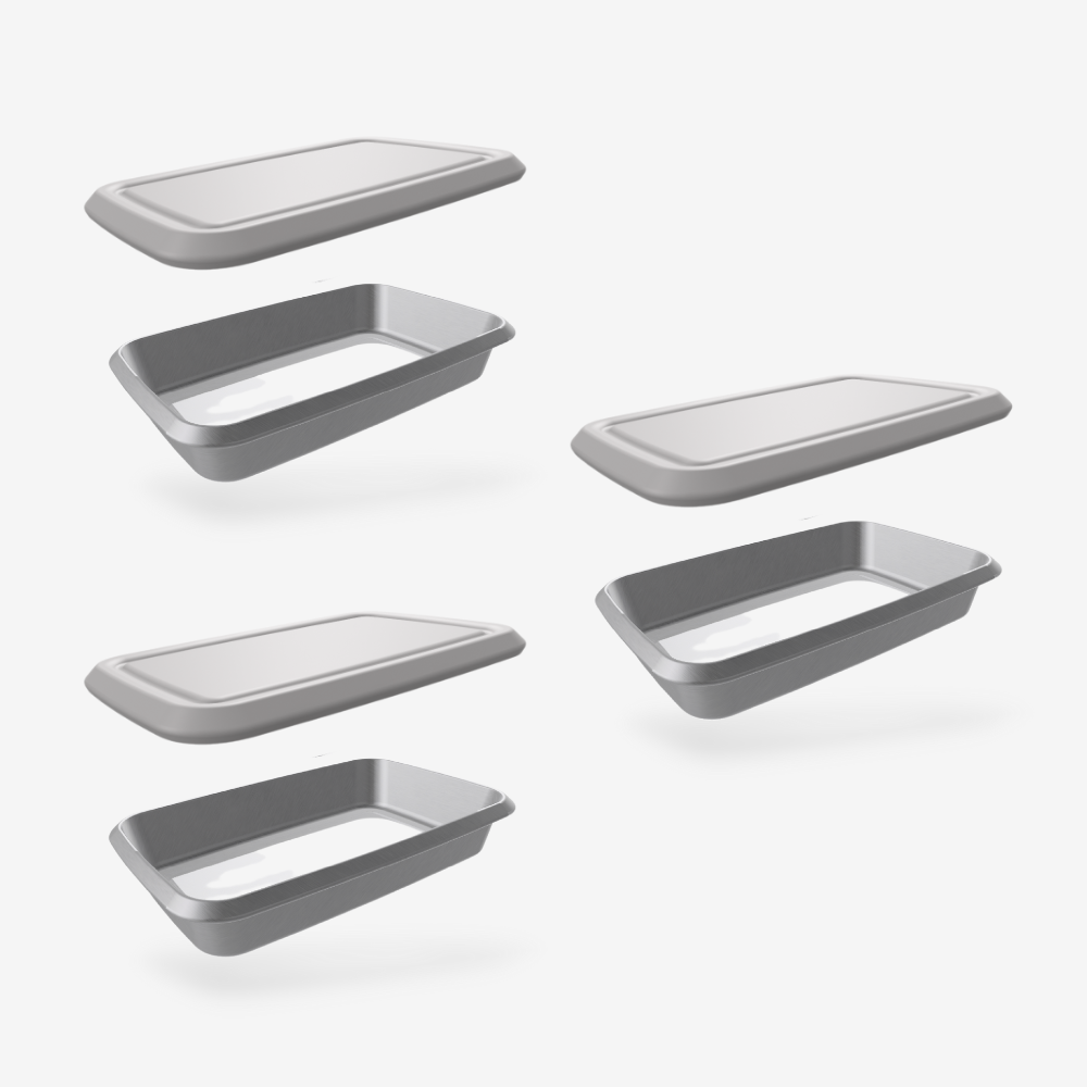 3x Steambox food container