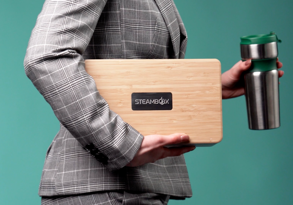 Steambox Electric Lunchbox Food Warmer On The Go While Traveling