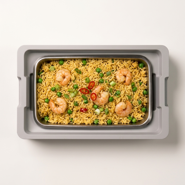 Egg fried rice & prawns